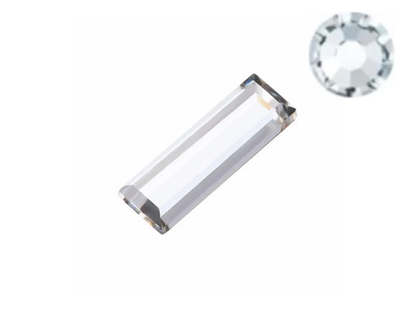 Strasssteine Preciosa Baguette Maxima 7x3mm crystal 6 Stk.