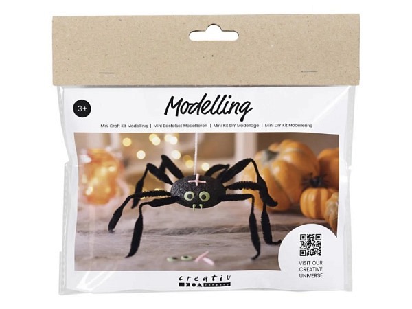 Modellierset Creativ Company Halloweendeko Spinne