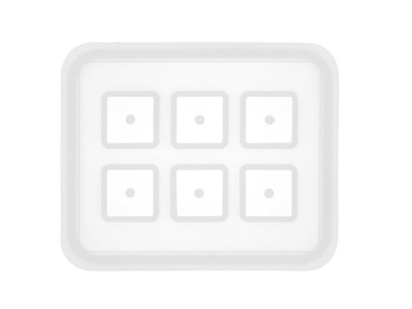 Form Giessharz Silikonform Würfel 12x12mm 6tlg.
