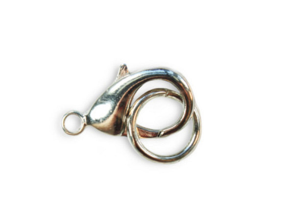 Verschlüsse Karabiner 27mm Eigenabpackung 1Stk. platinfarben mit Ring