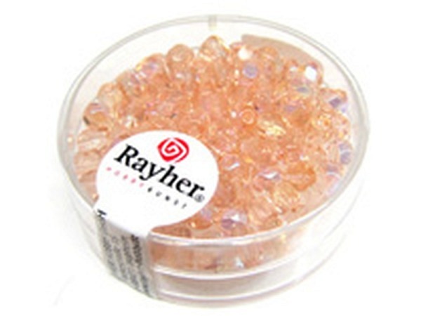 Glasperlen Rayher Schliffperle Rosenquarz