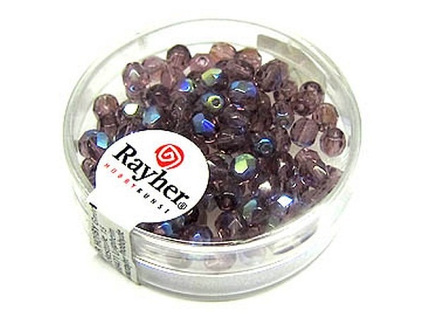 Glasperlen Rayher Schliffperle Amethyst