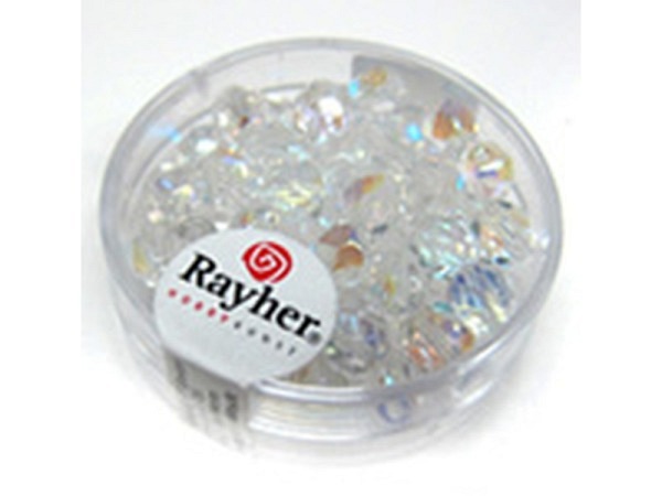 Glasperlen Rayher Schliffperle Bergkristall