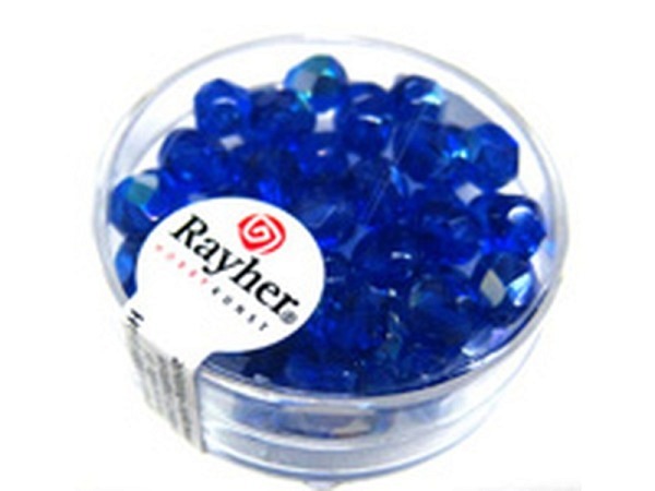 Glasperlen Rayher Schliffperle Saphir