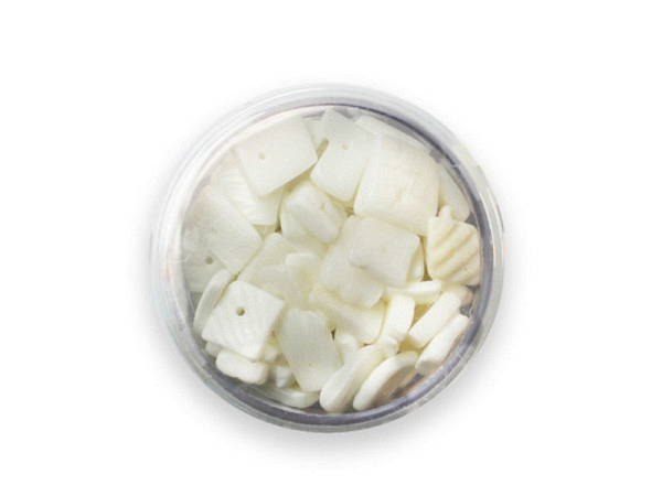 Perlen Pracht Muschel White Rose weiss