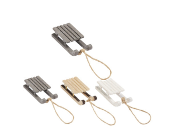 Miniatur Hobby Schlitten farbig assortiert