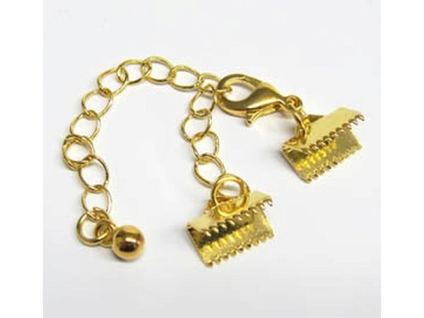 Verschlüsse Klemmverschluss 10mm gold 