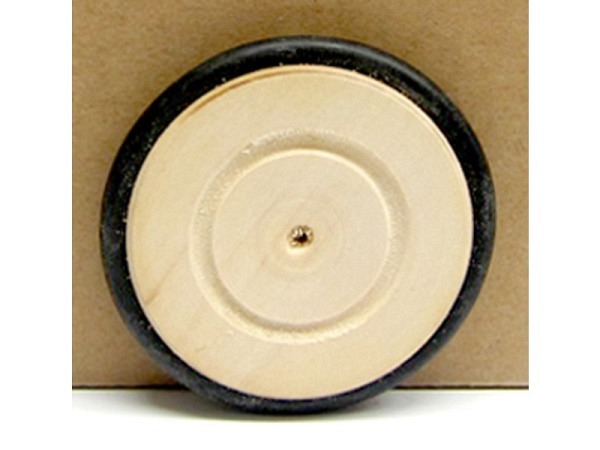 Miniatur Hobby Holzrad gummibereift 80mm
