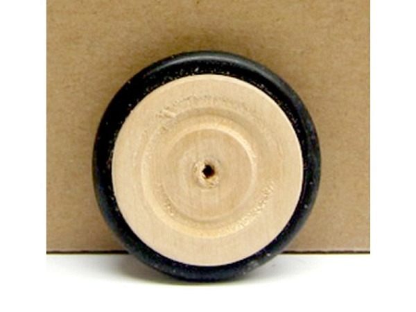 Miniatur Hobby Holzrad gummibereift 60mm