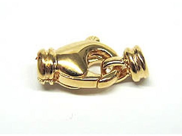 Verschlüsse Trix Mix Karabiner 925 vergoldet glänzend 10,3x6,4mm