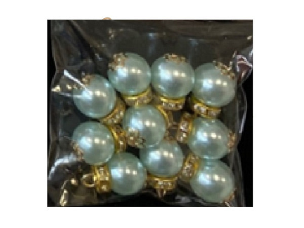 Miniatur Deko Mini Christbaumkugeln eisblau 