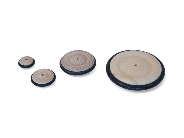 Miniatur Hobby Holzrad gummibereift 53mm