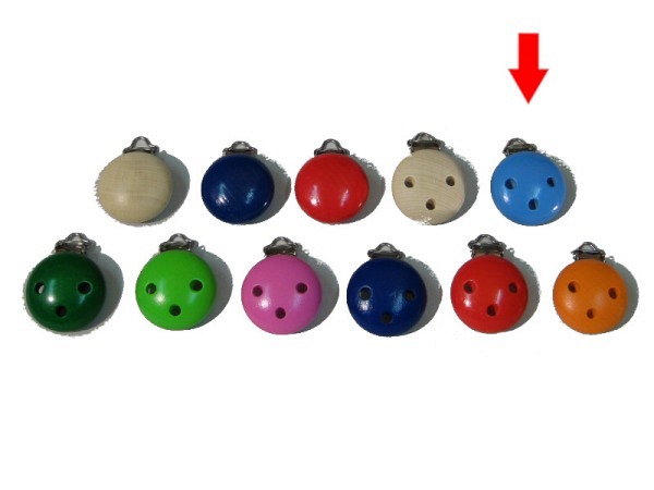 Nuggiclip Ruff Holzclip, hellblau