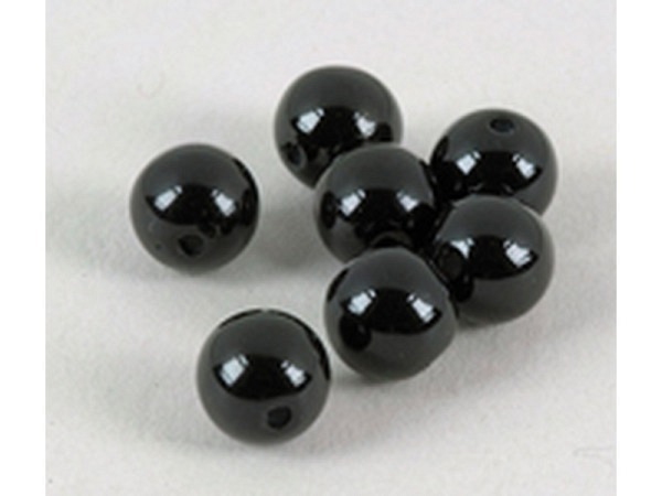 Glasperlen Stafil schwarz 8mm