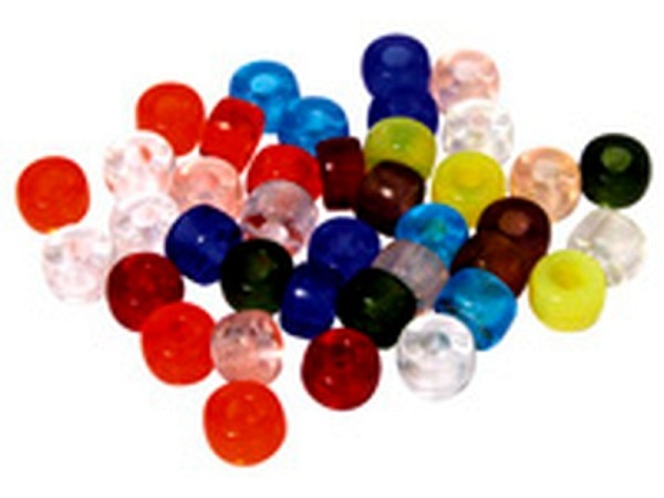 Glasperlen Rayher Glas-Grosslochradl mix
