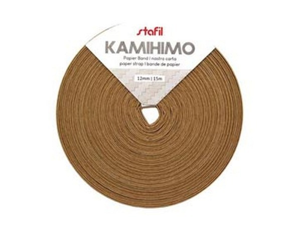 Bast Stafil Kamihimo-Band 12mmx15m matt natur