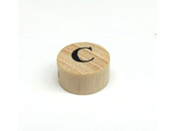 Buchstabenperlen Ruff, Holzrondell Buchstabe