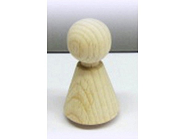 Holzfigur Ruff Frau Kegelfigur