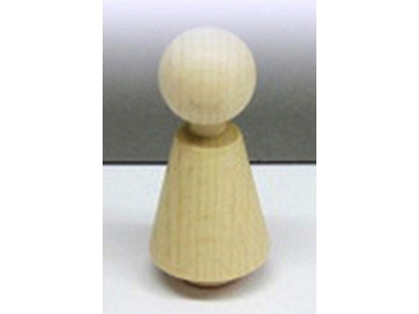 Holzfigur Ruff Frau Kegelfigur