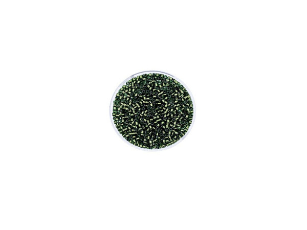 Rocailles Pracht Delica Beads 2mm lightgreen Silbereinzug