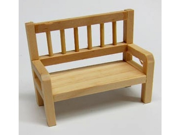 Miniatur Möbel Holzbank 8cm