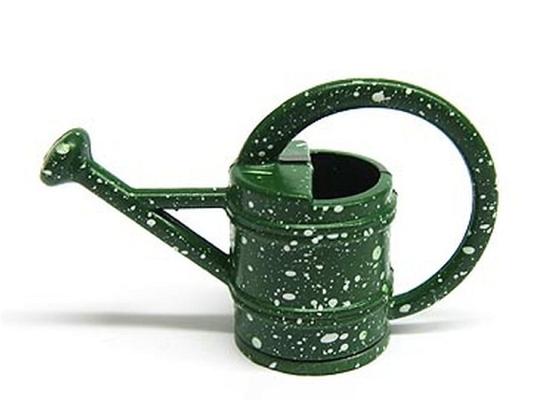 Miniatur Garten Giesskanne 50x27mm grün-weiss