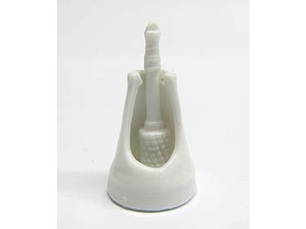 Miniatur Badezimmer WC-Bürste Porzellan mit Halter weiss