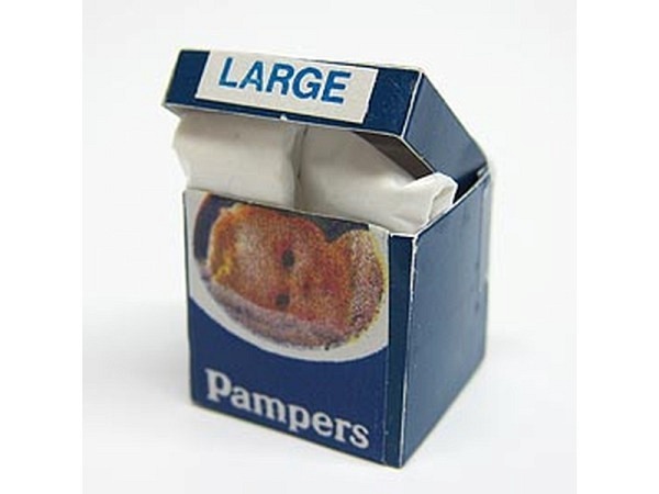 Miniatur Baby Pampers ca. 35x30mm
