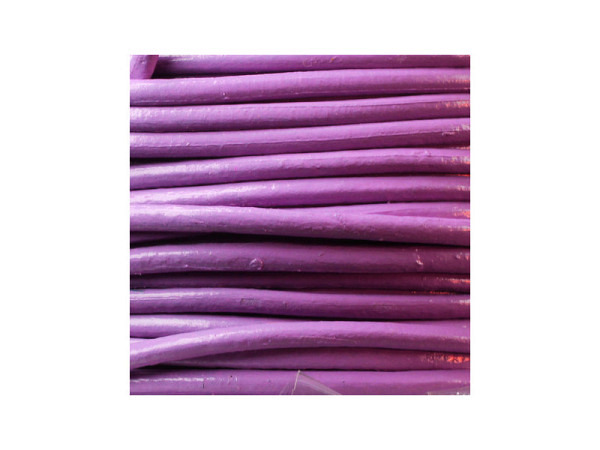 Lederband Pracht Lederband rund 2mm lila
