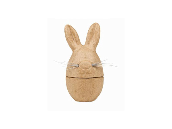 Pappmache Decopatch Pappmaché-Eierschachtel Hase