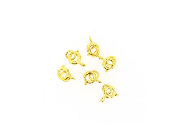 Verschlüsse Pracht Federring mit Spaltring gold 5mm