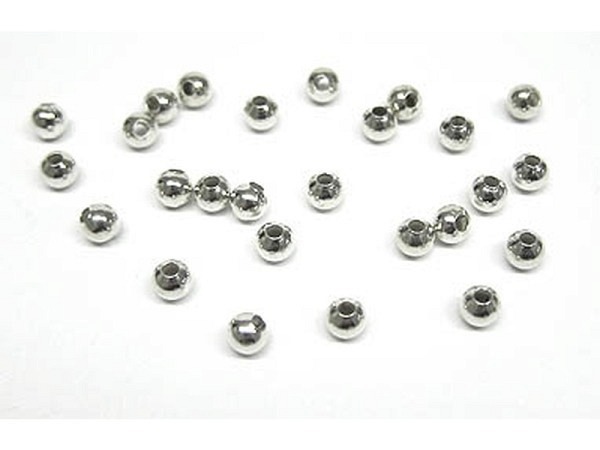 Metallperlen silber 4mm