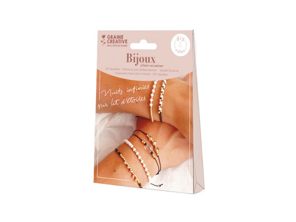 Schmuckset Graine Creative Armbänder Gold und Schwarz
