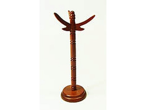 Miniatur Möbel Kleiderständer 40x120mm braun