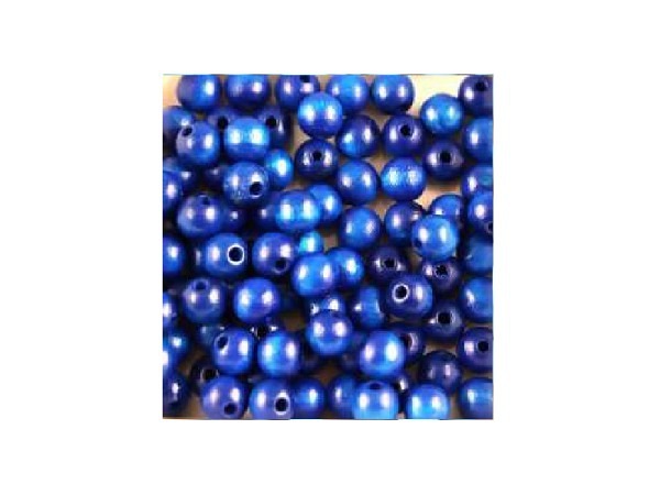 Holzperlen Bottsa Perlen blau