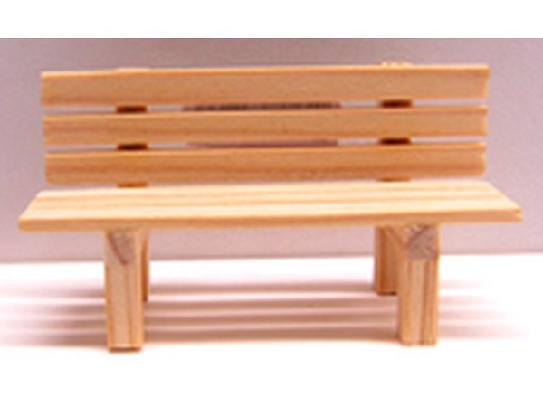 Miniatur Möbel Bank Holz 70mm