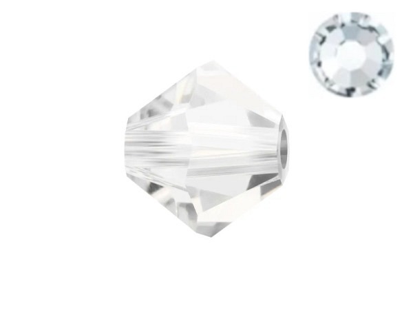 Glasperlen Preciosa Doppelkegel 6mm crystal 24 Stk.