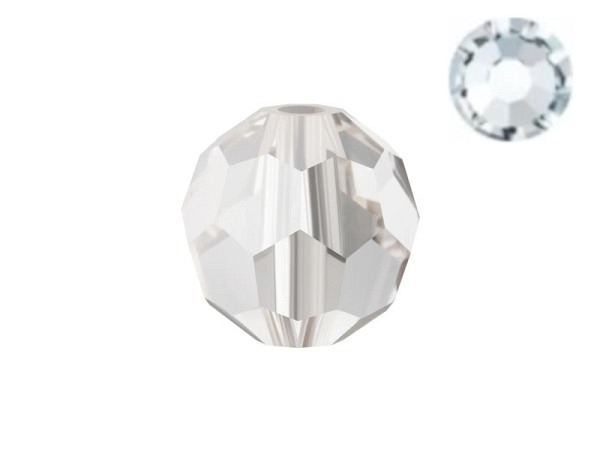 Glasperlen Preciosa Facettenkugel 3mm crystal 10 Stk.