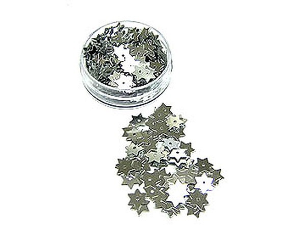 Sternpailletten Bottsa Motivpailletten 8mm metallic silber