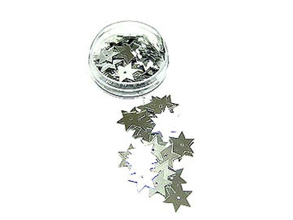 Sternpailletten Bottsa Motivpailletten 15mm metallic silber