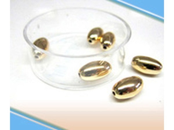 Glasperlen Pracht Wachsoliven 12x7mm