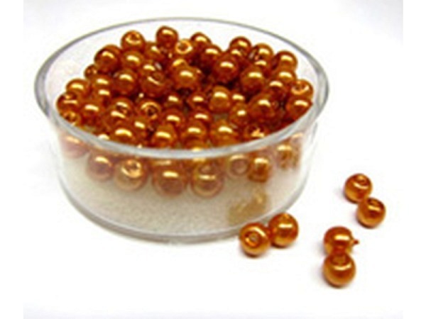 Glaswachsperlen Pracht Renaissance hellorange 4mm