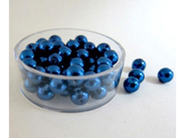 Glaswachsperlen Pracht Renaissance dunkelblau 6mm