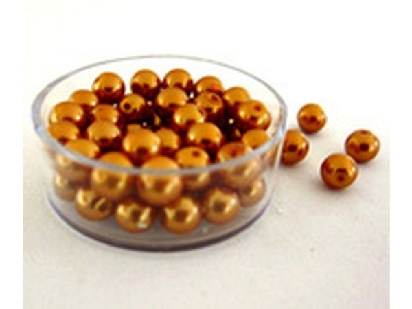 Glaswachsperlen Pracht Renaissance hellorange 6mm