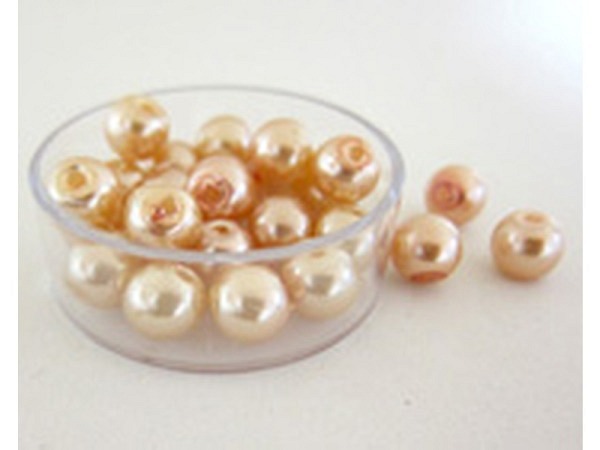 Glaswachsperlen Pracht Renaissance apricot 8mm