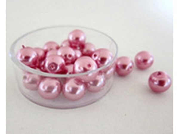 Glaswachsperlen Pracht Renaissance rosa 8mm