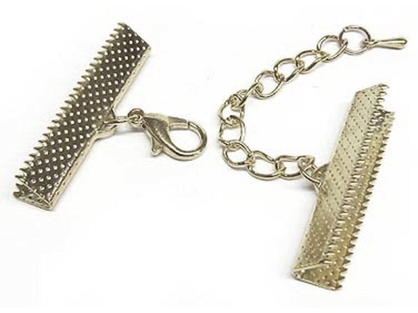 Verschlüsse Klemmverschluss 30mm versilbert
