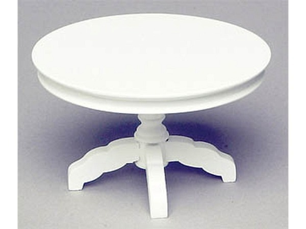 Miniatur Möbel Tisch rund weiss