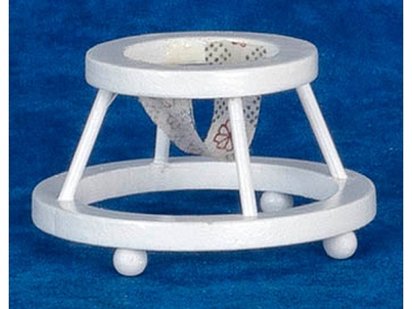 Miniatur Baby Laufhilfe Baby rund weiss