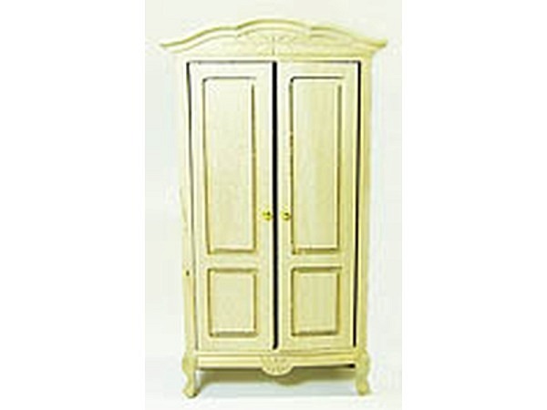 Miniatur Möbel Kleiderschrank natur 90x150mm